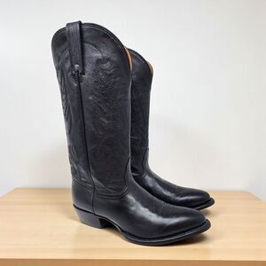 Nocona NB2005 Men's Imperial Calf Western Cowboy Boot Black Leather Size 10 EE
